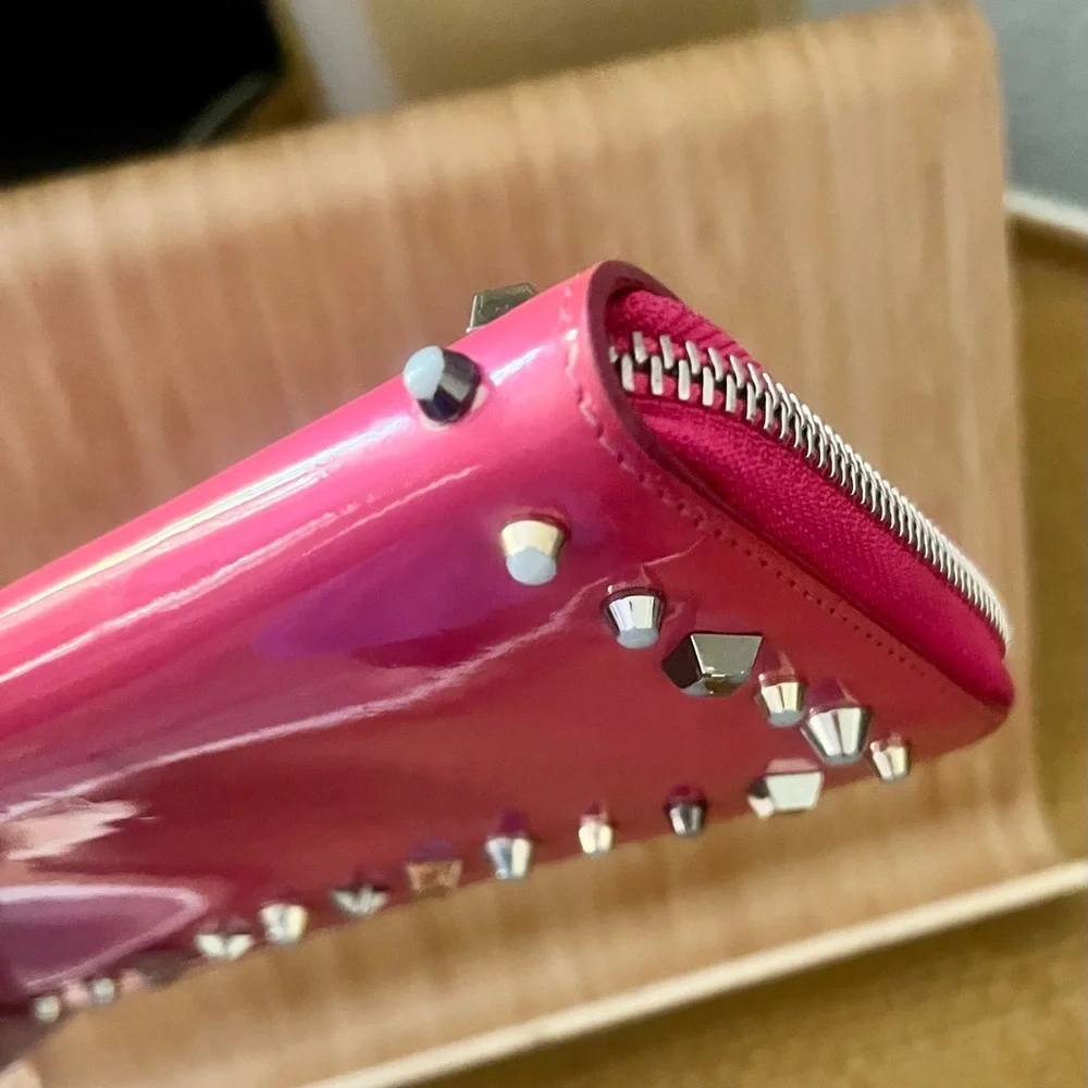 Christian Louboutin Pink Studded Clutch